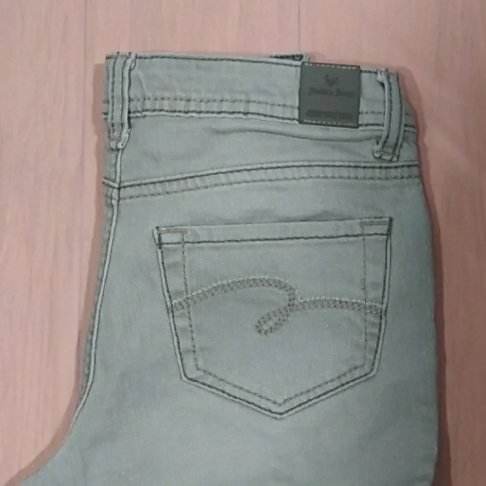 Justice Jeans Girl Gray Jeans Sz 12 S